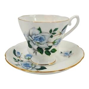 Royal Grafton | Blue Danity Roses Fibe China Cup And Saucer